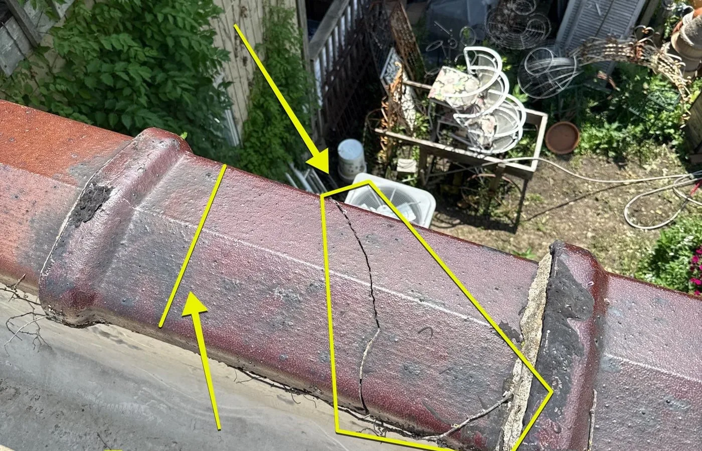 Inspection of a commercial membrane seam and flashing detail