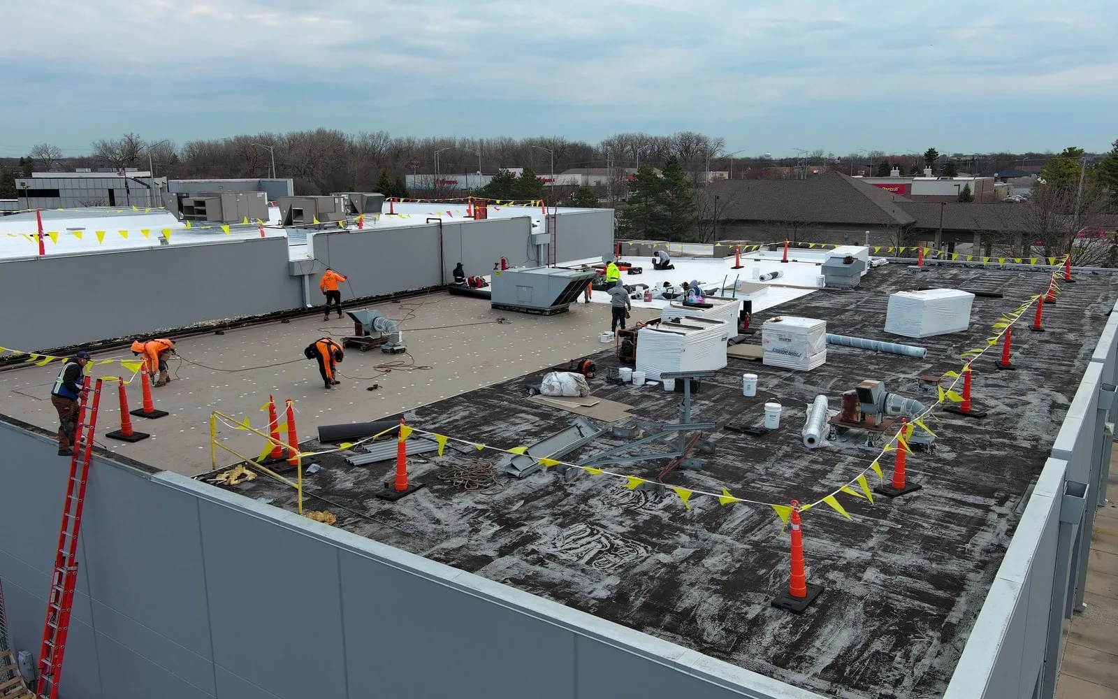 Completed TPO recover at 8021 W 159 St commercial dealership by Americanstruction