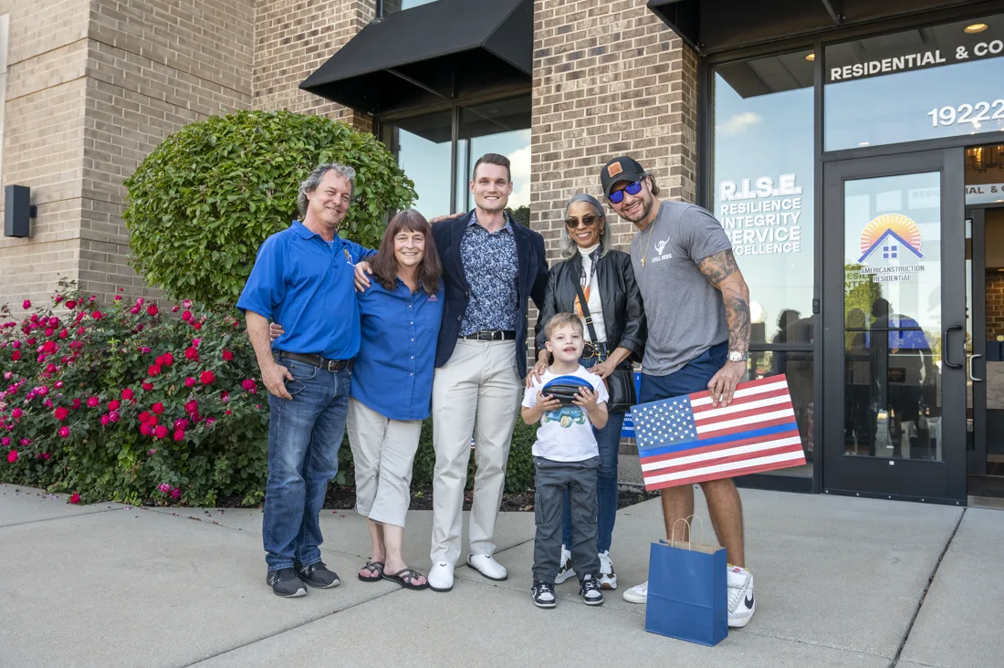 Americanstruction honoring Dominic Thielman for his service in the line of duty